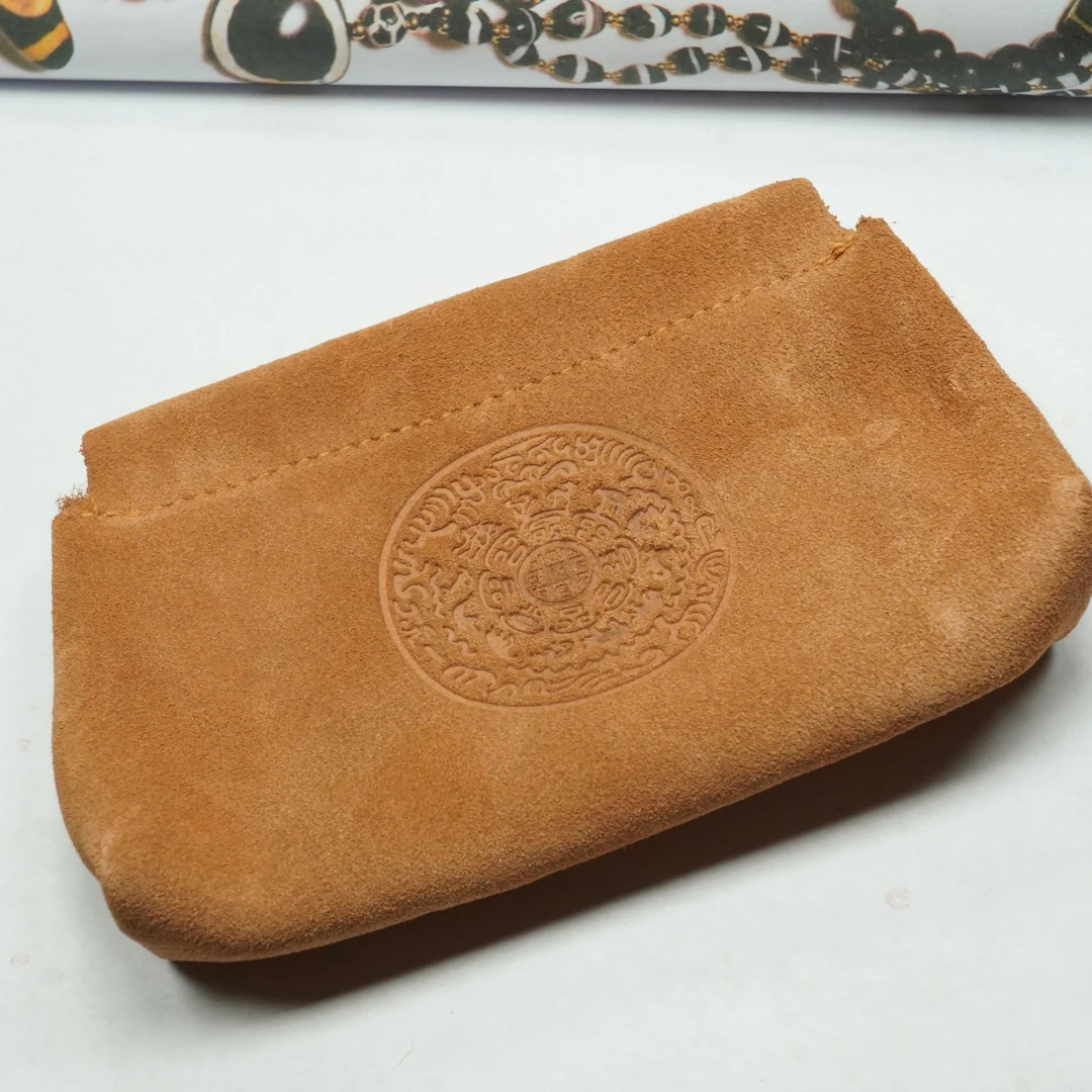 首饰袋 《小鱼文玩》精选牛皮文玩收纳包磁吸扣款一个140*93mm一个