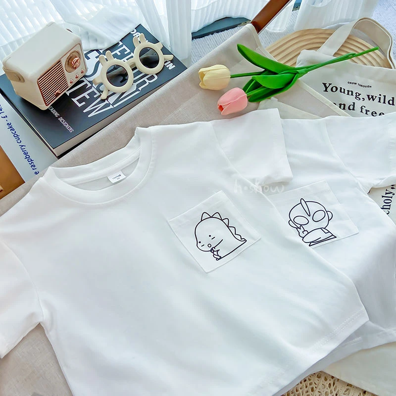 男童短袖t恤夏季纯棉2024新款童装体恤小童男孩衣服体桖夏装儿童