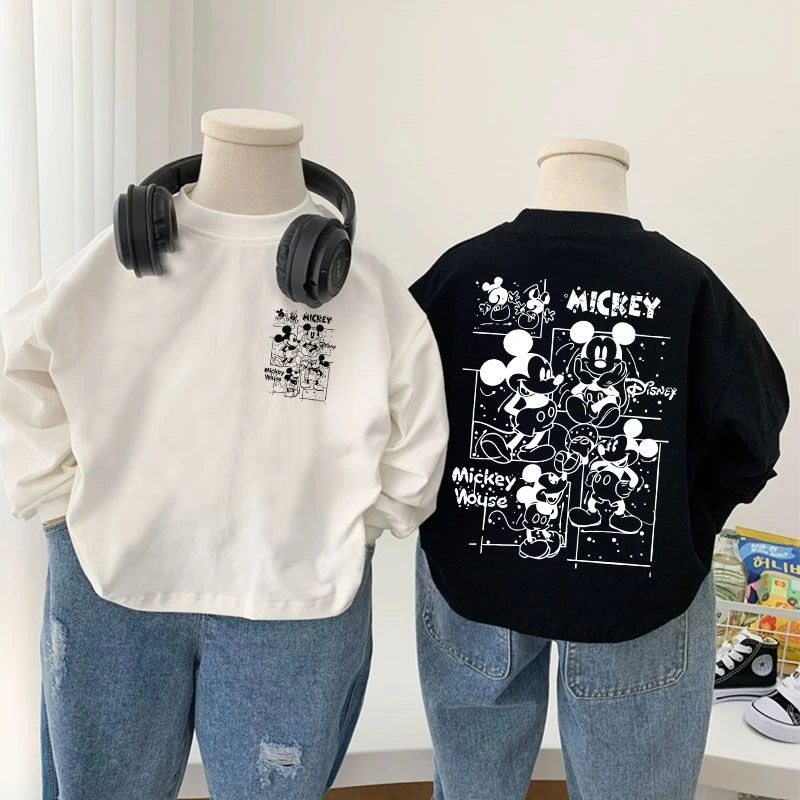 2024新款潮流T恤中小童纯棉男童长袖秋季宝宝打底春秋帅气上衣