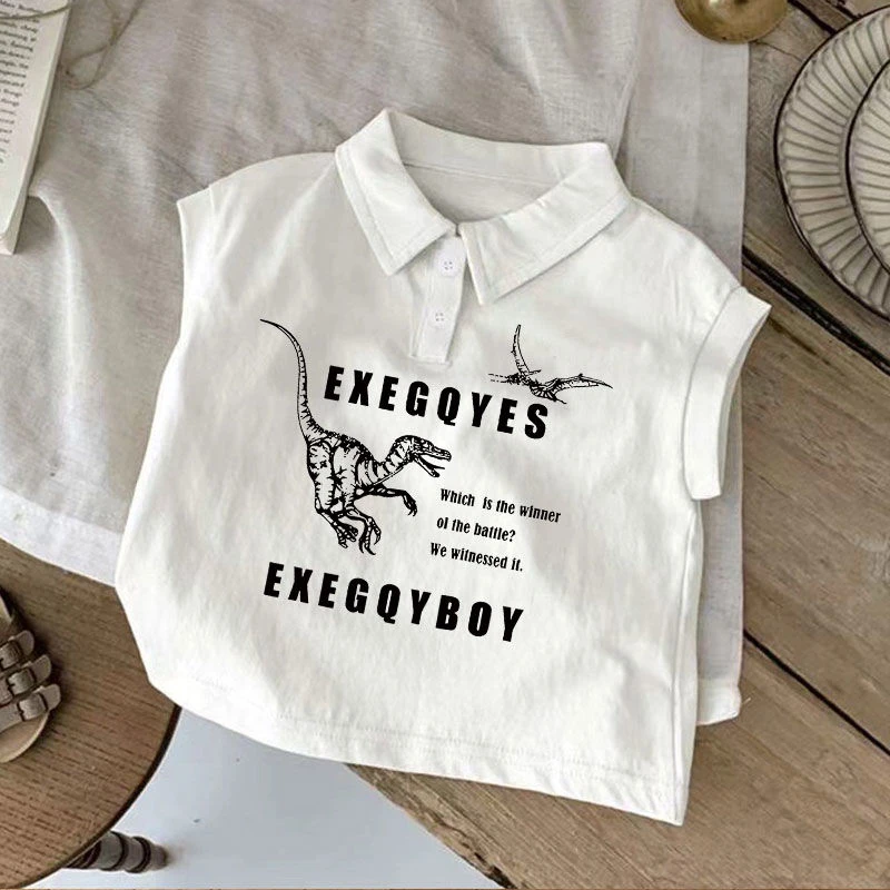 纯棉背心新款2024无袖T恤薄款男童女童夏季外穿宝宝上衣服Polo衫