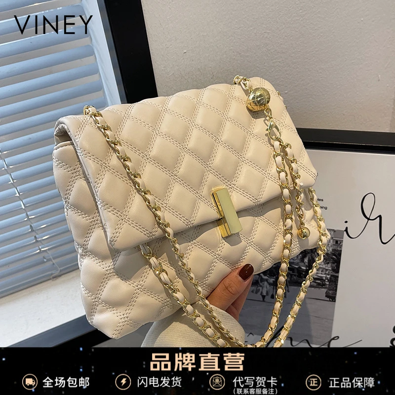 Viney真皮包包女包2025新款时尚单肩斜挎包生日礼物送女友送老婆