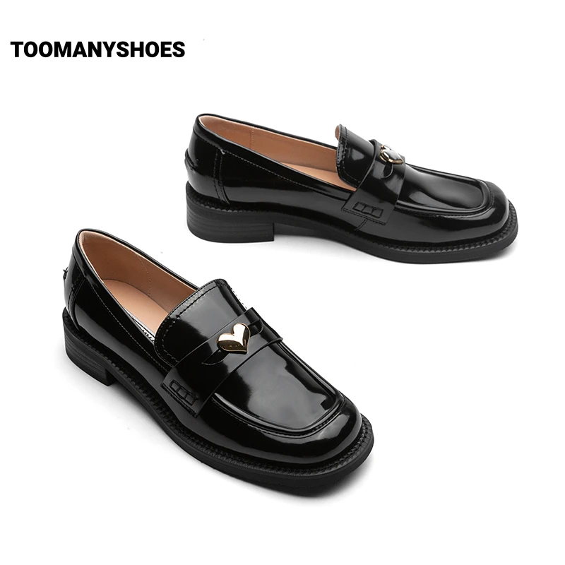 【降温福利】Toomanyshoes厚底乐福鞋新款暧昧发酵复古英伦风通勤