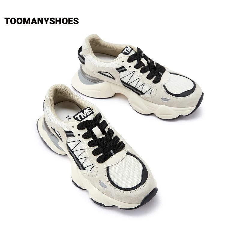 Toomanyshoes女鞋白昼黑夜厚底拼色运动休闲老爹鞋潮流百搭时尚
