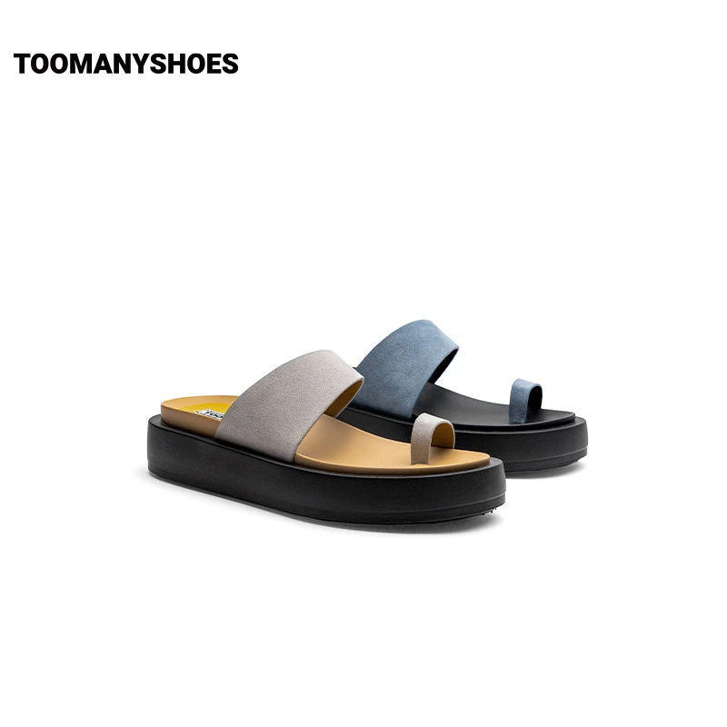 【夏日福利】Toomanyshoes女鞋清凉海水百搭夏季简约舒适厚底露脚趾