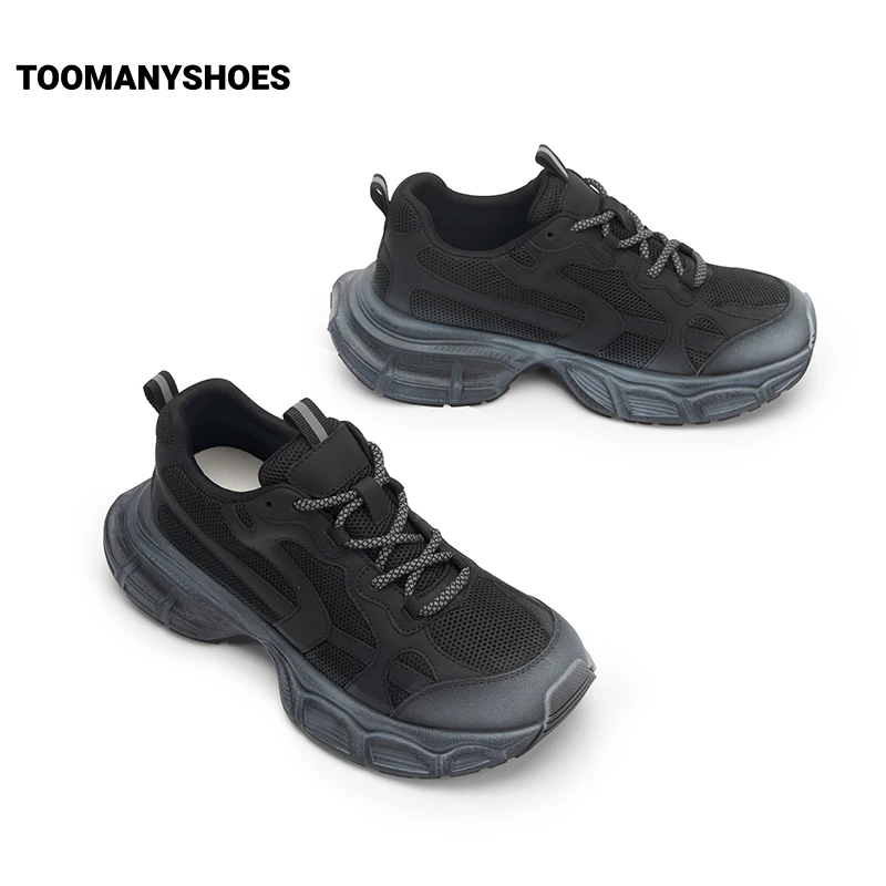Toomanyshoes女鞋24新款美高校园休闲运动网鞋厚底复古老爹鞋