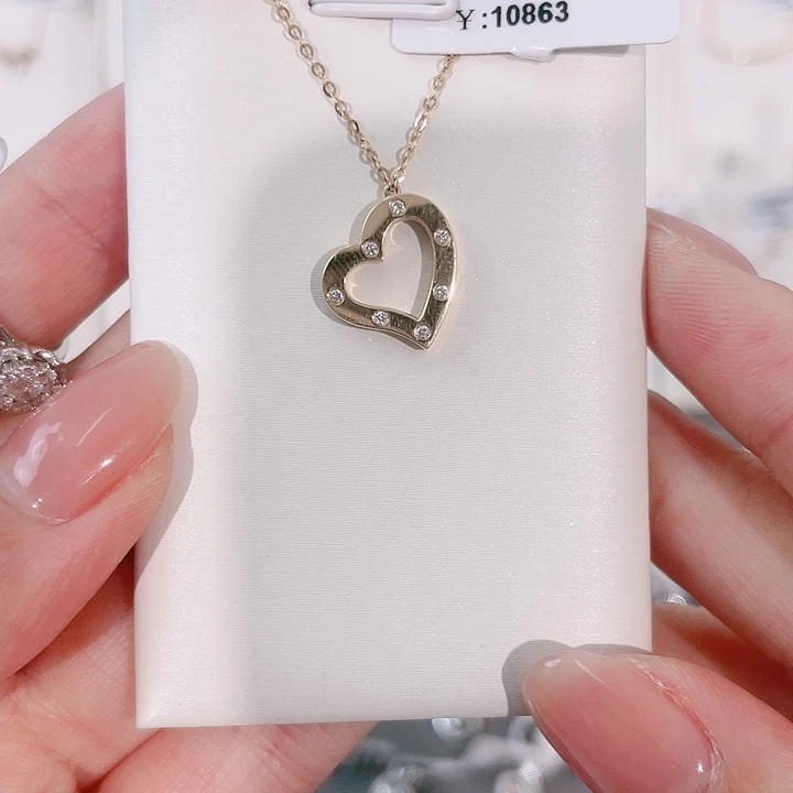 天然钻石项链18K金镶嵌A19061031