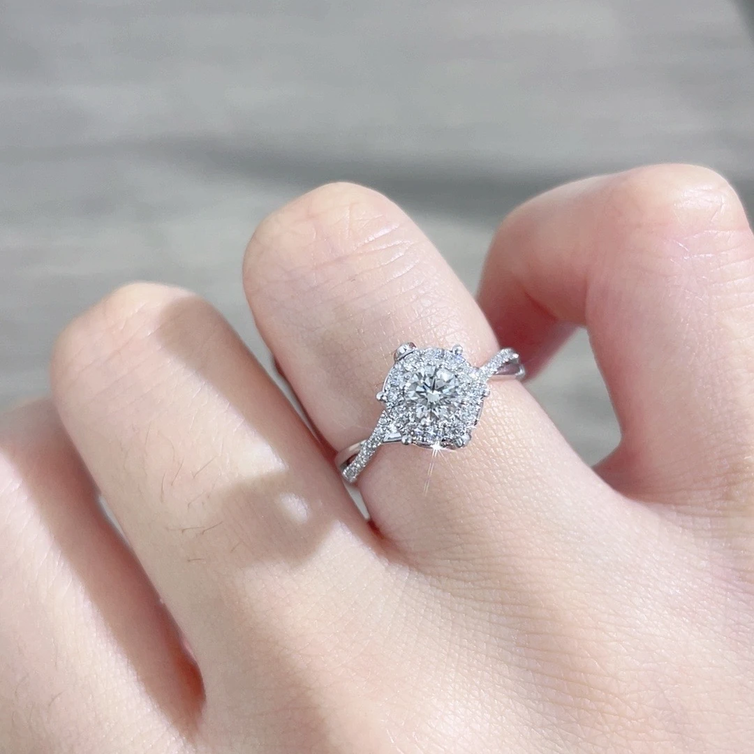 18k金王室庄园天然钻石戒指14#DS25010049