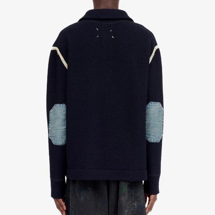 “12400版“罗纹针织半高领保暖拉链衫