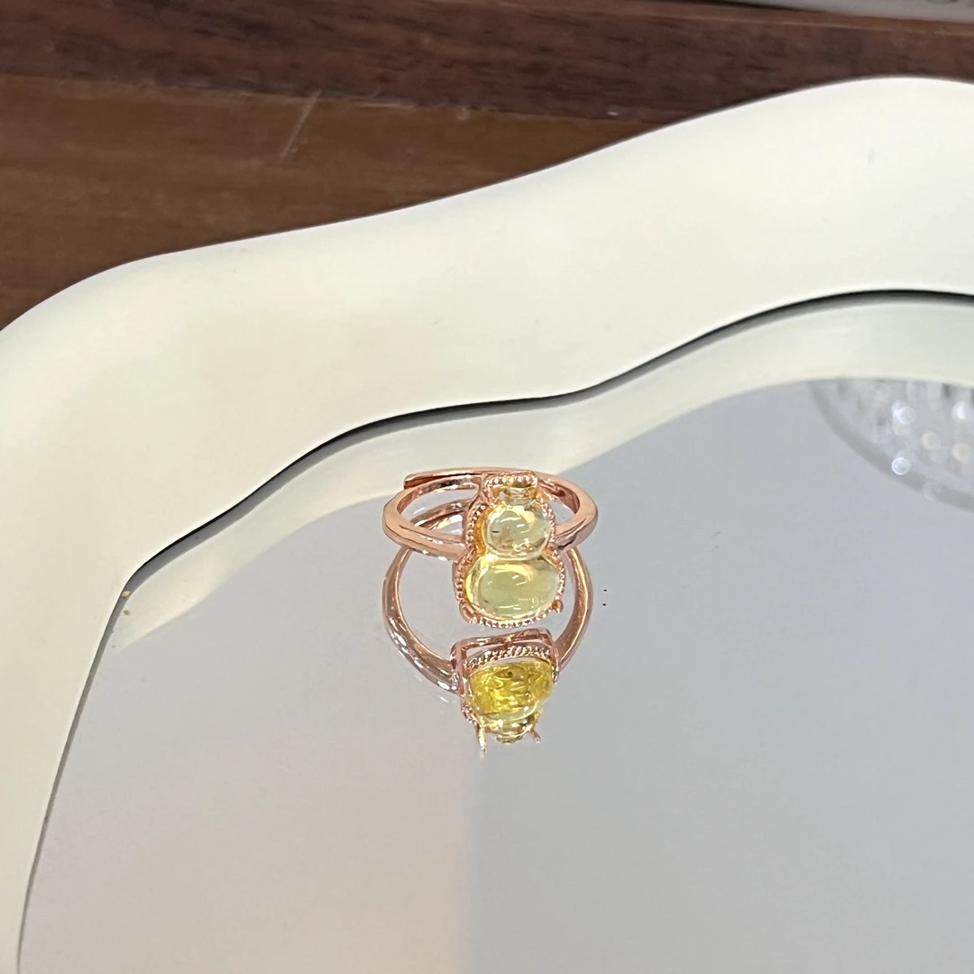 【金珀福禄】DM1353金珀铜镶戒指多样性发一