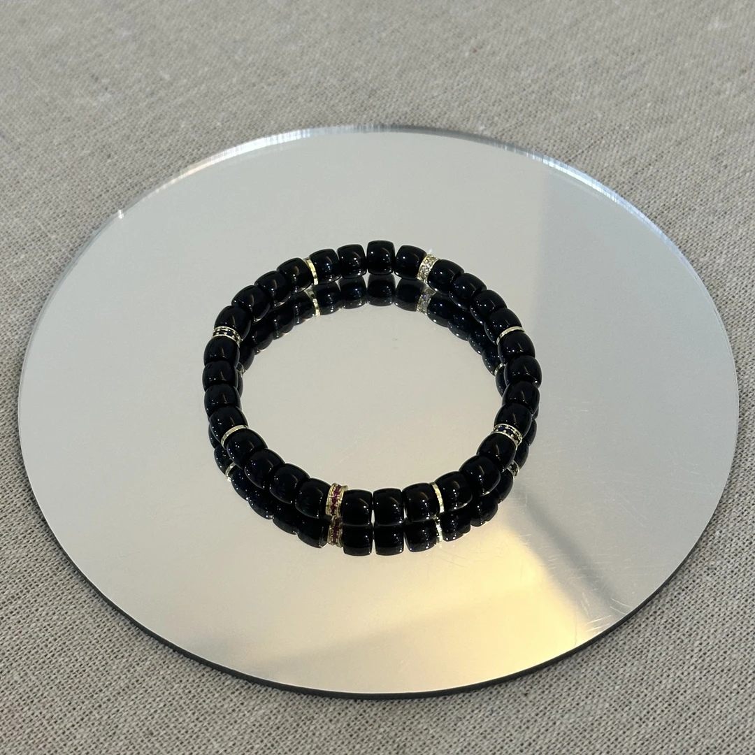 【与君言】DM0649黑玛瑙手链多样性发一