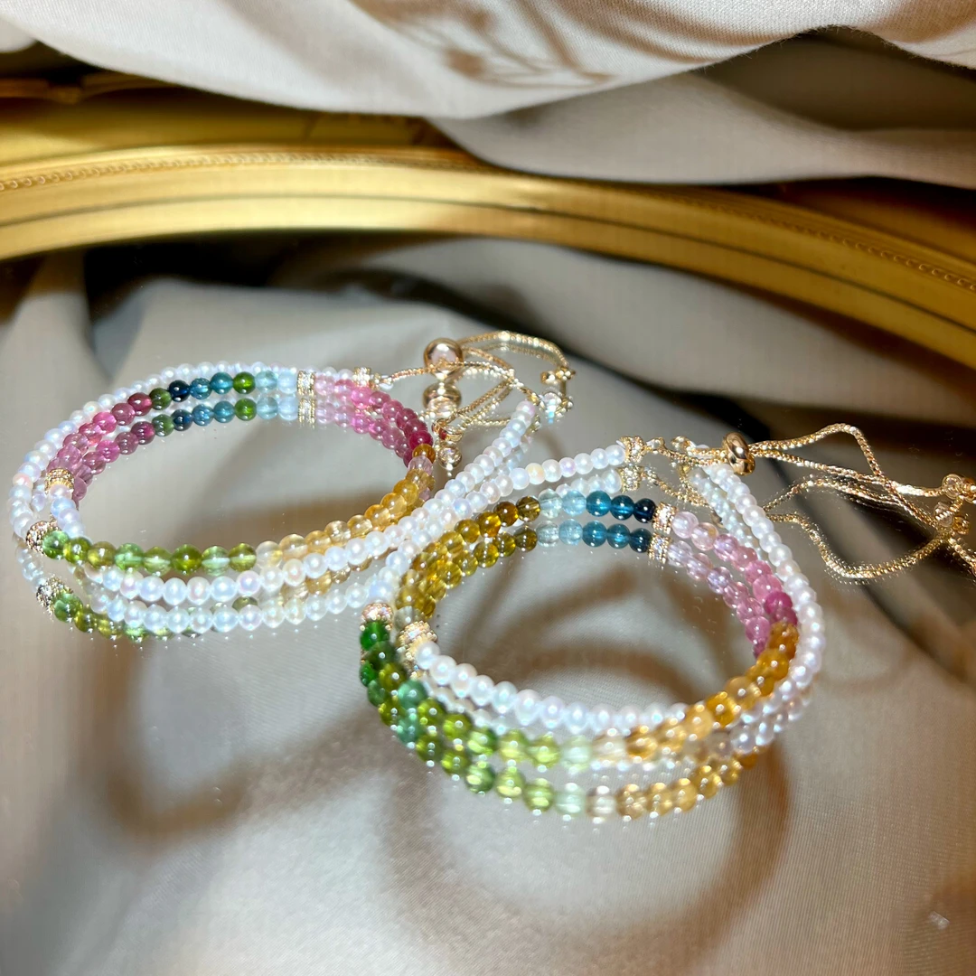 【长乐未央】DM0315碧玺淡水珍珠手串多样性发其一