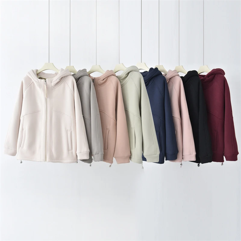 XIAOYOU-「干净简约」2024加绒加厚冬款爆款防风纯色拼接外套K-K992