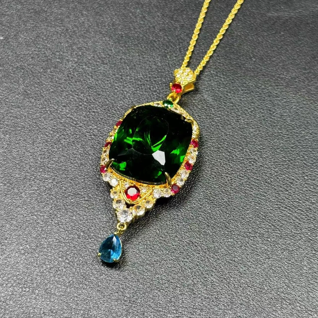 SS收藏级绿吊坠L70赠黑卡配链子