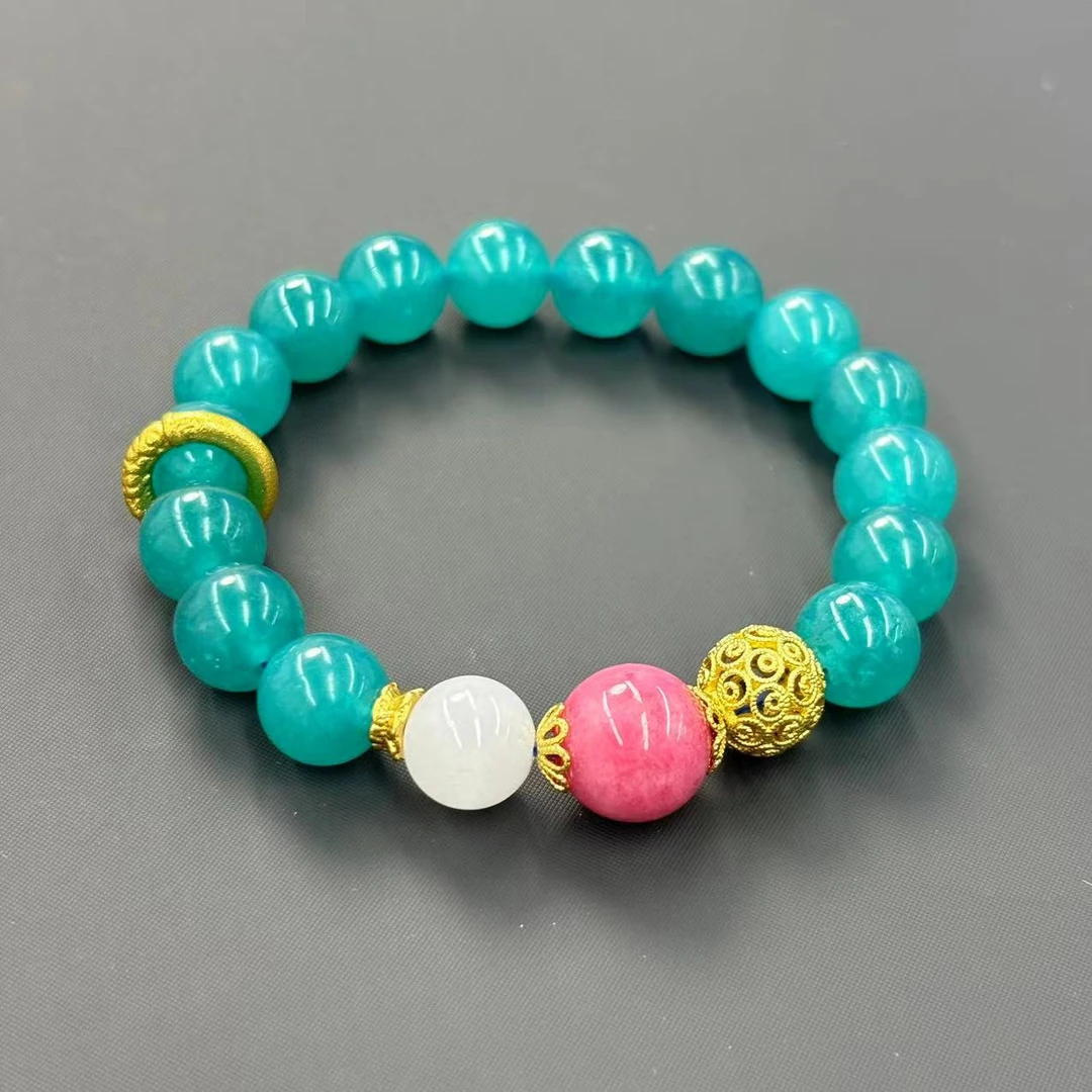 【符老板】s1111-国风设计款天河石圆珠手串-赠礼盒