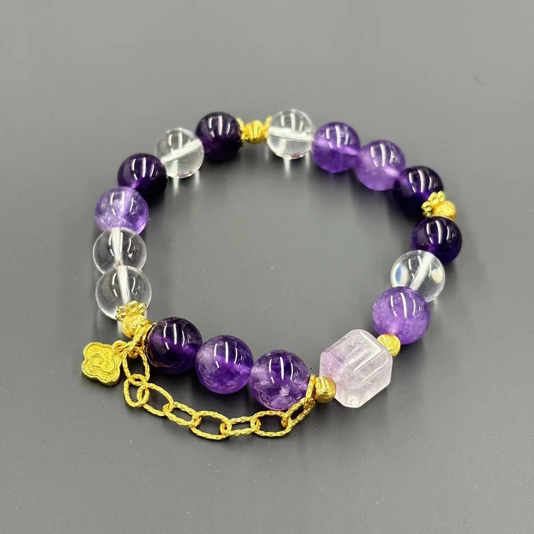 【符老板】s1251-轻奢设计款超七极光23蓝针多宝水晶圆珠手串-赠