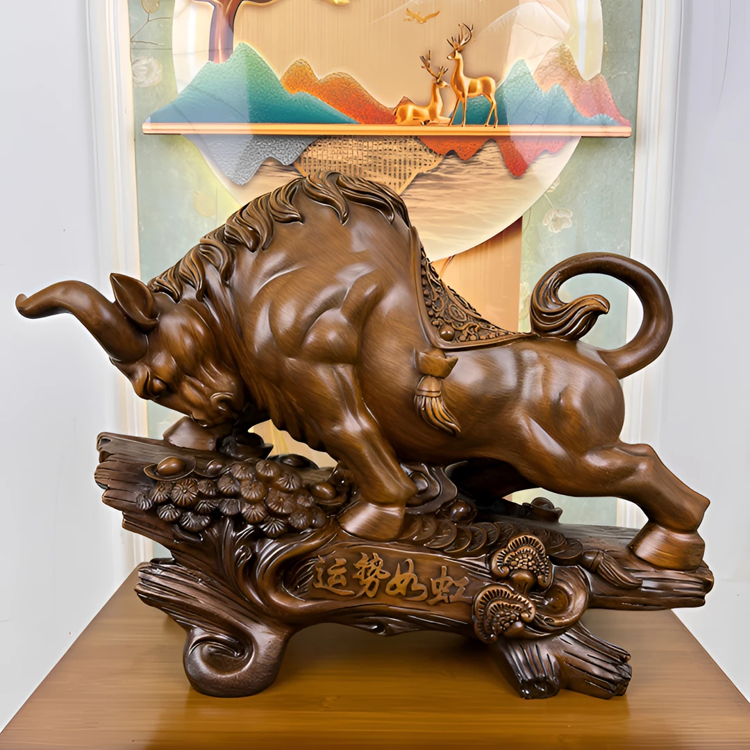 JY42运势如虹财牛摆件【长42*高30厘米】