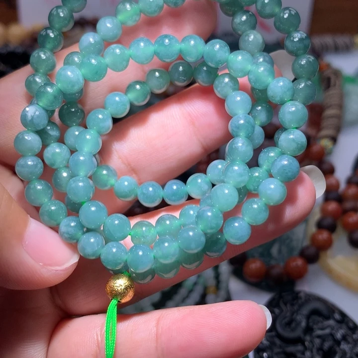 翡翠颈饰未镶嵌保真天然A货翡翠