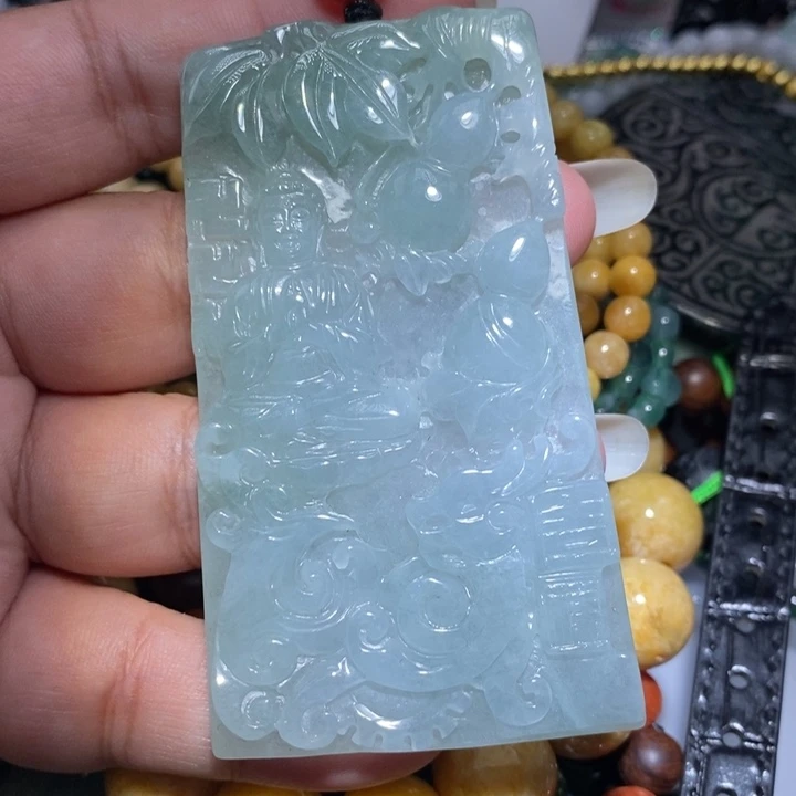 翡翠颈饰未镶嵌保真天然A货翡翠