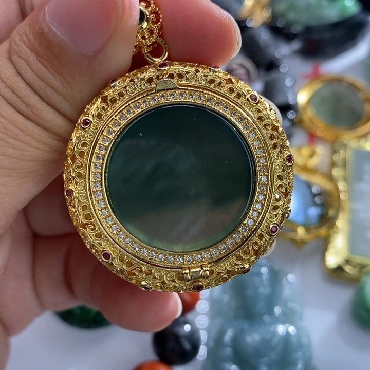 翡翠颈饰未镶嵌保真天然A货翡翠