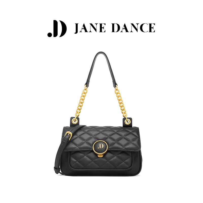 JANE DANCE小香风斜挎包高级感经典女士菱格链条包 赠礼盒D86645