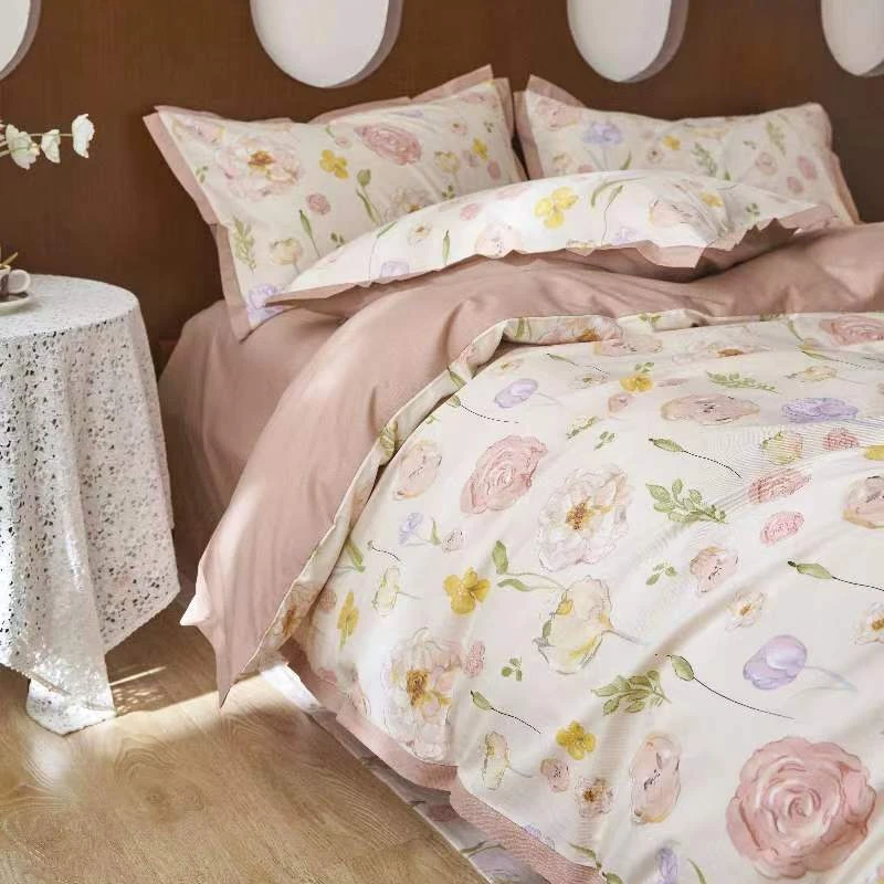 【小林寝饰】时尚印花四件套-工艺款-橘朵米200*230/220*240cm