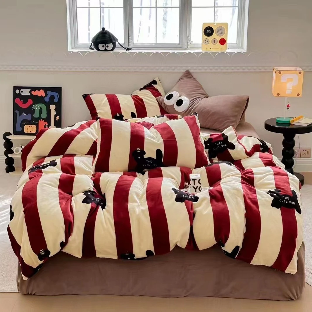 【小林寝饰】牛奶绒四件套-快乐狗