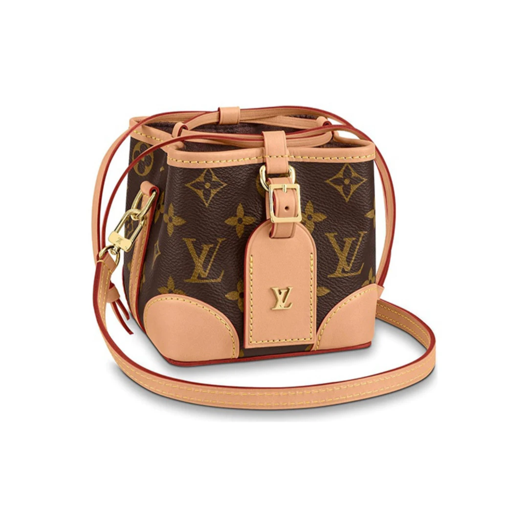 99新 LouisVuitton/路易威登 烧麦水桶包单肩包芯片款女士棕色