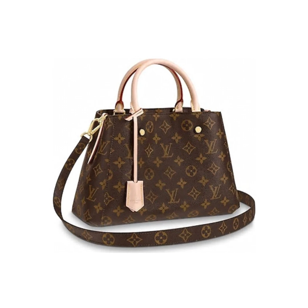95新 LouisVuitton/路易威登 经典蒙田小号手提包斜挎单肩包16年