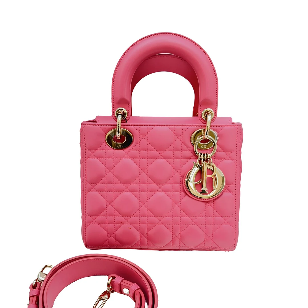 99新 DIOR/迪奥 戴妃四格斜挎包带卡18年8月票轻奢时尚