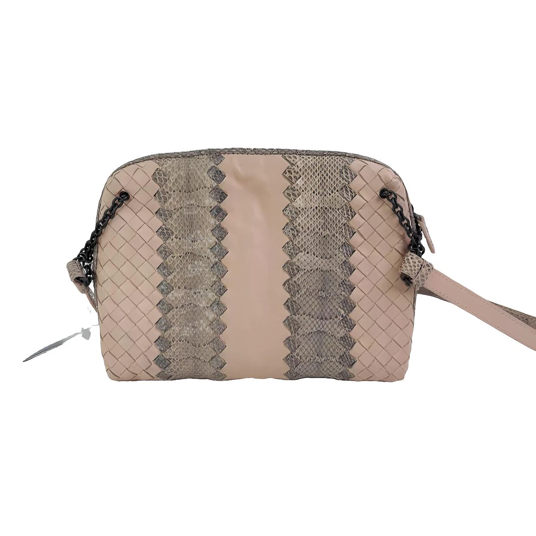 99新 BOTTEGA VENETA/葆蝶家 编织拼色单肩包经典条纹时尚休闲