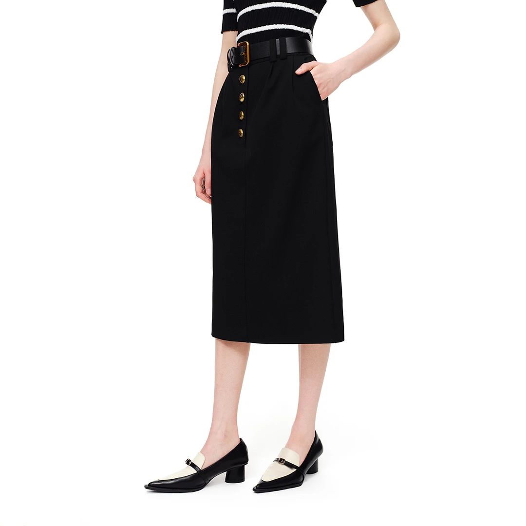 SALT.P可颜 2024年夏季新款时髦知识分子酷飒半身裙AC34250190