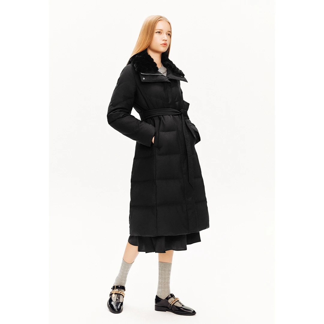 PSALTER诗篇 2024年冬季新款时尚长款翻领收腰羽绒服6C64508223