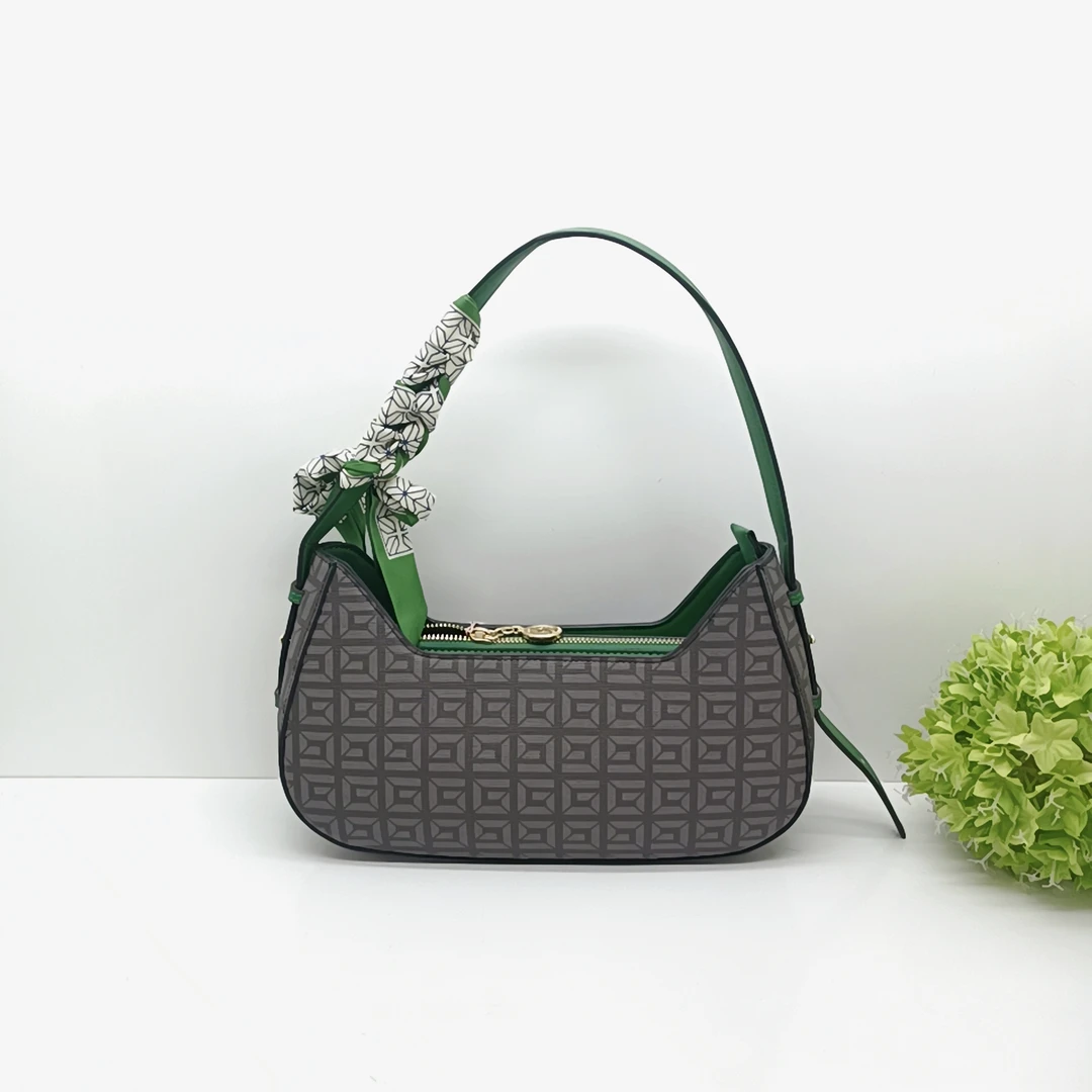 女包时尚休闲复古女士经典潮流饺子包拼色格纹手拎单肩腋下女士包