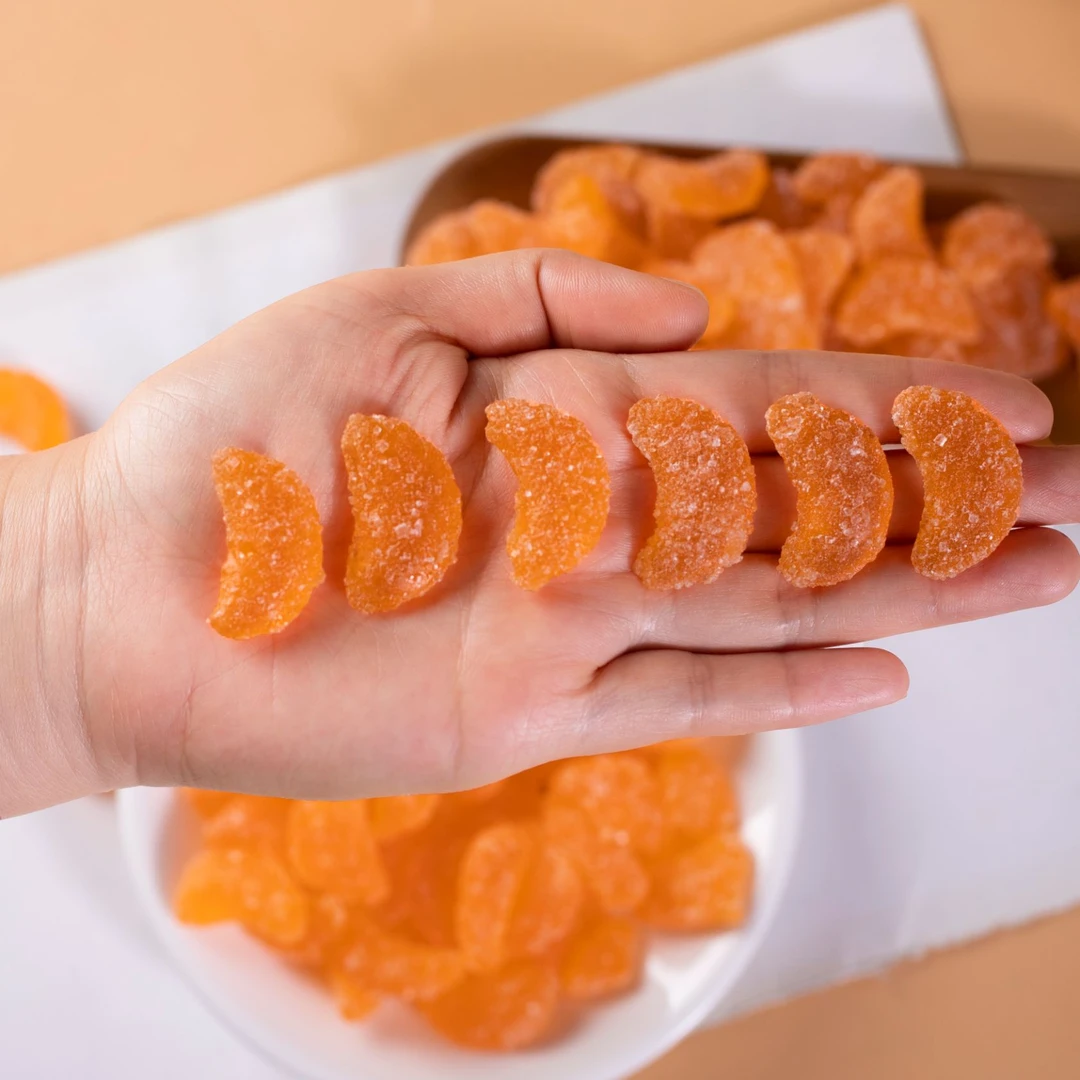 恒盛斋桔子糖纯手工压模颗颗橘子瓣形状一代人记忆中的橘子味糖果