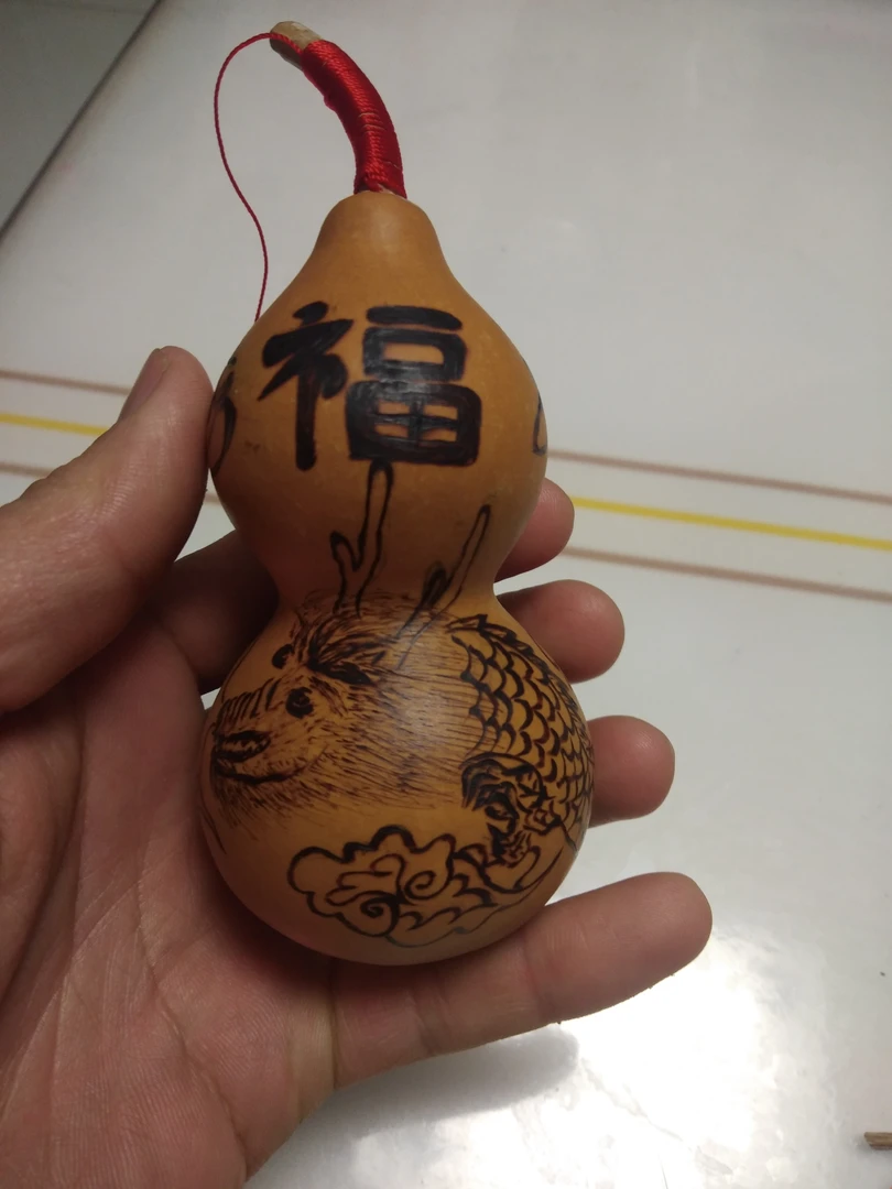 天然葫芦纯手工烙画