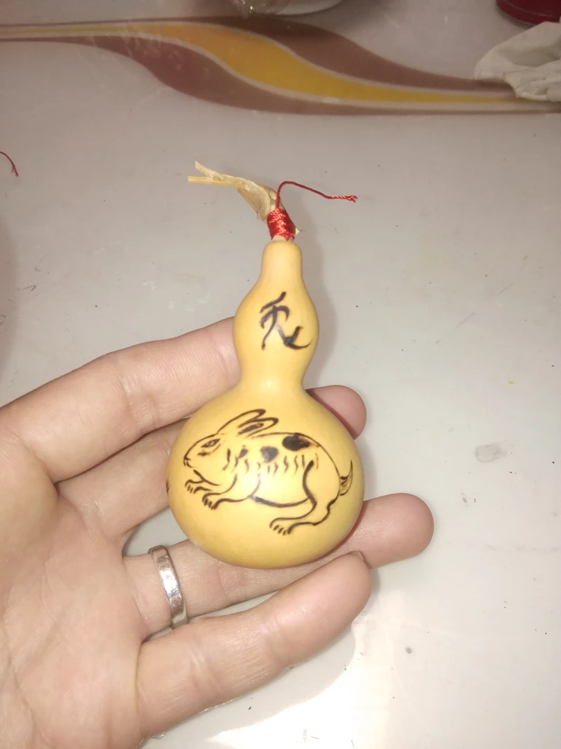 天然葫芦纯手工烙画