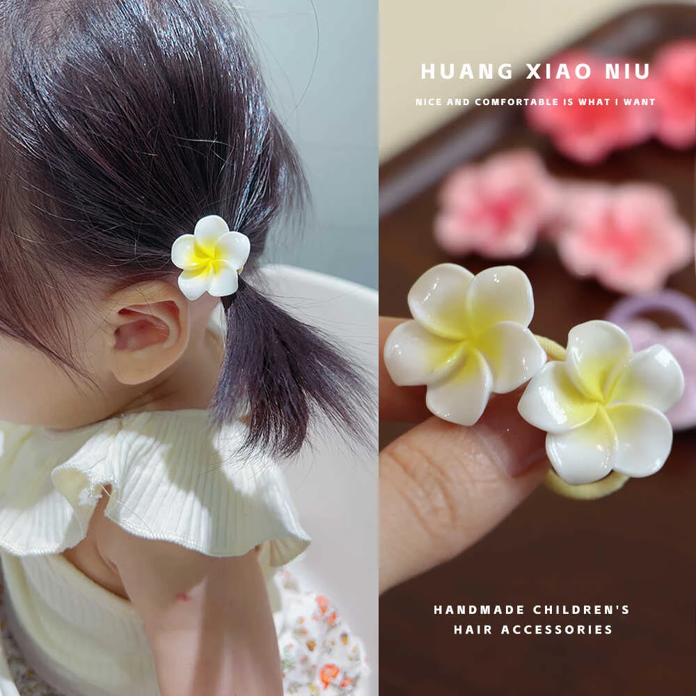 黄小妞宝宝扎头发小圈花朵皮筋可爱不伤发婴儿日常编头发发饰