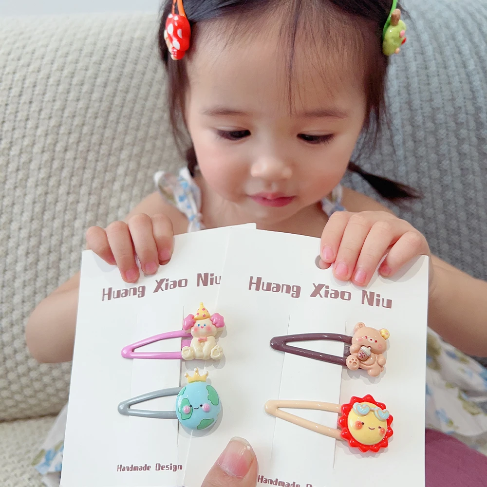 黄小妞儿童夏季基础BB夹韩版可爱宝宝侧边刘海夹小女孩编头发发卡