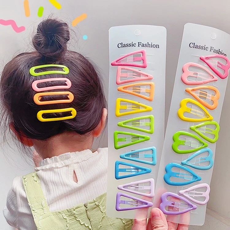 黄小妞儿童碎发BB夹 额前脑后刘海侧边边夹 彩色糖果发卡 发饰