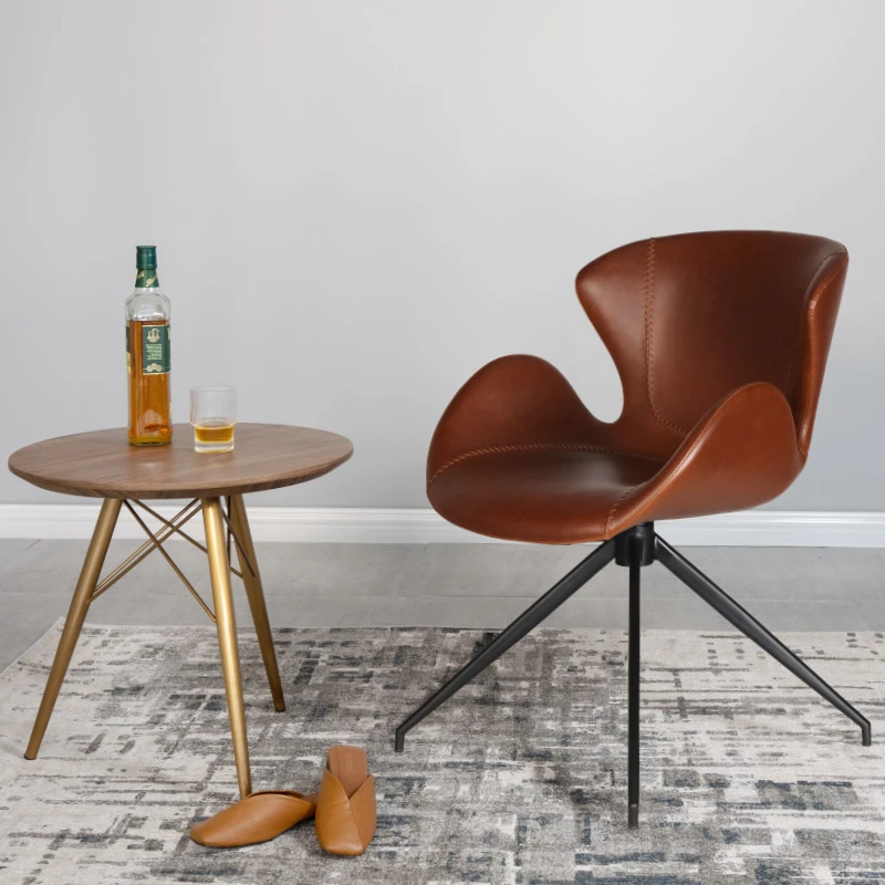 和顿创意餐椅旋转椅子高端家用现代简约咖啡厅洽谈轻奢北欧风901A