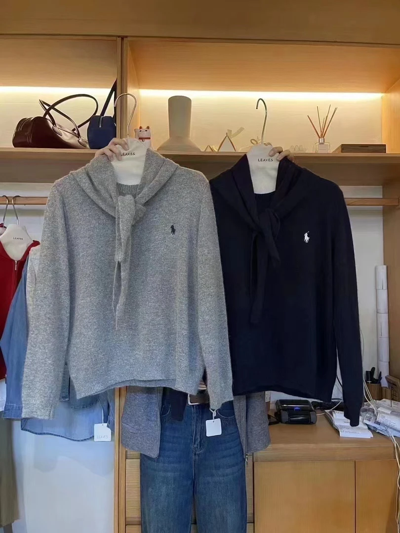 【柒·壹】 秋冬慵懒羊针织衫女软糯保暖套头毛衣+围巾两件套