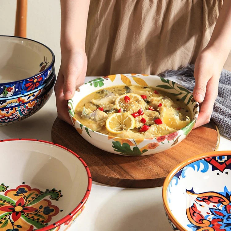 意乐美西餐餐具拉面家用专用菜盘碗盘网红盘子餐具家用高颜值好看