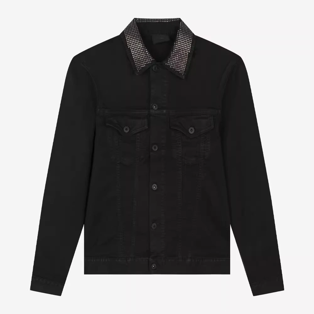 全新未使用 EMPORIO ARMANI/乔治·阿玛尼 铆钉男牛仔夹克外套098