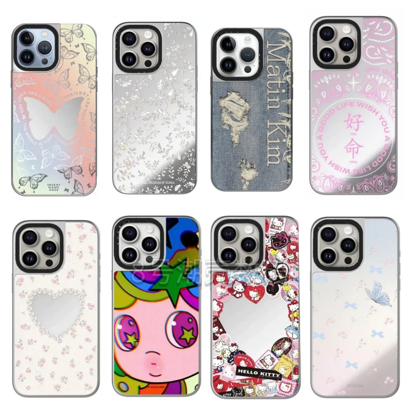 【银边】高级感镜面iphone15Pro苹果14promax手机壳13pro防摔保护套