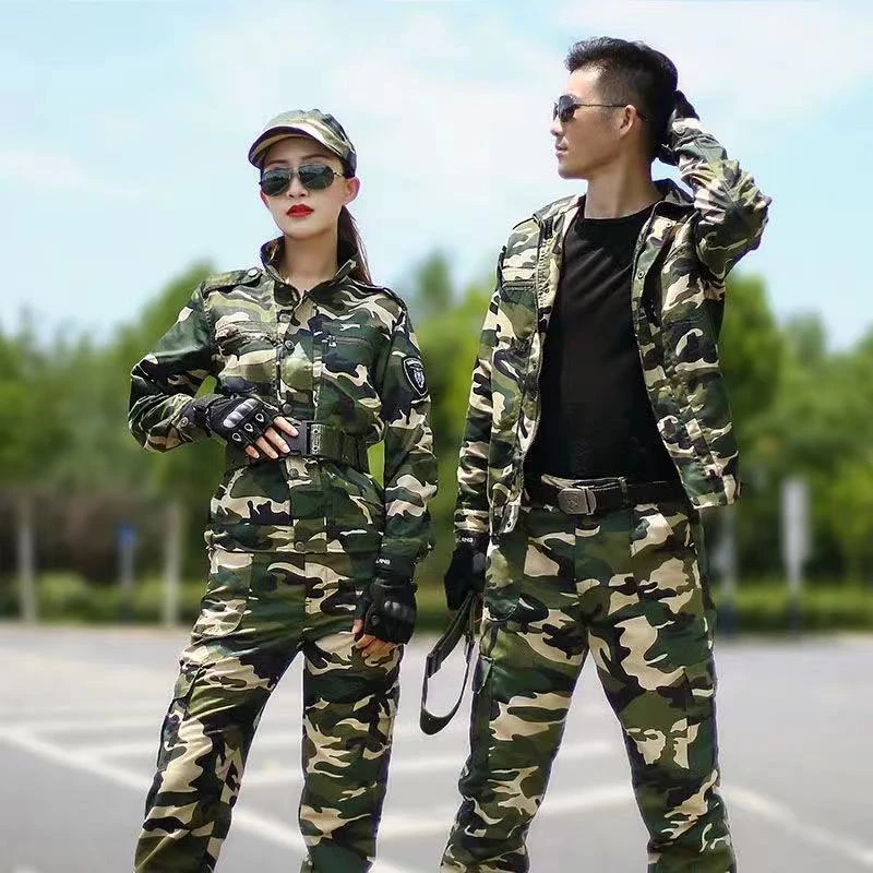 迷彩套装男款春秋学生军训服拓展培训工作服耐磨保安训作服迷彩服