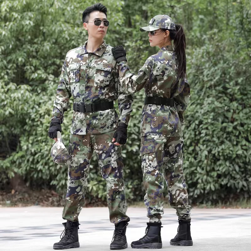 迷彩服套装男女春夏新款正品新式学生军训服耐磨户外训作服工作服