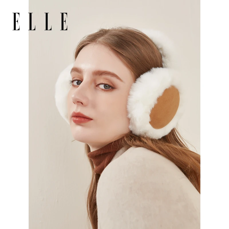 5012【赵老板专属】ELLE拼色保暖耳罩简约毛绒防冻耳捂柔软舒适防风