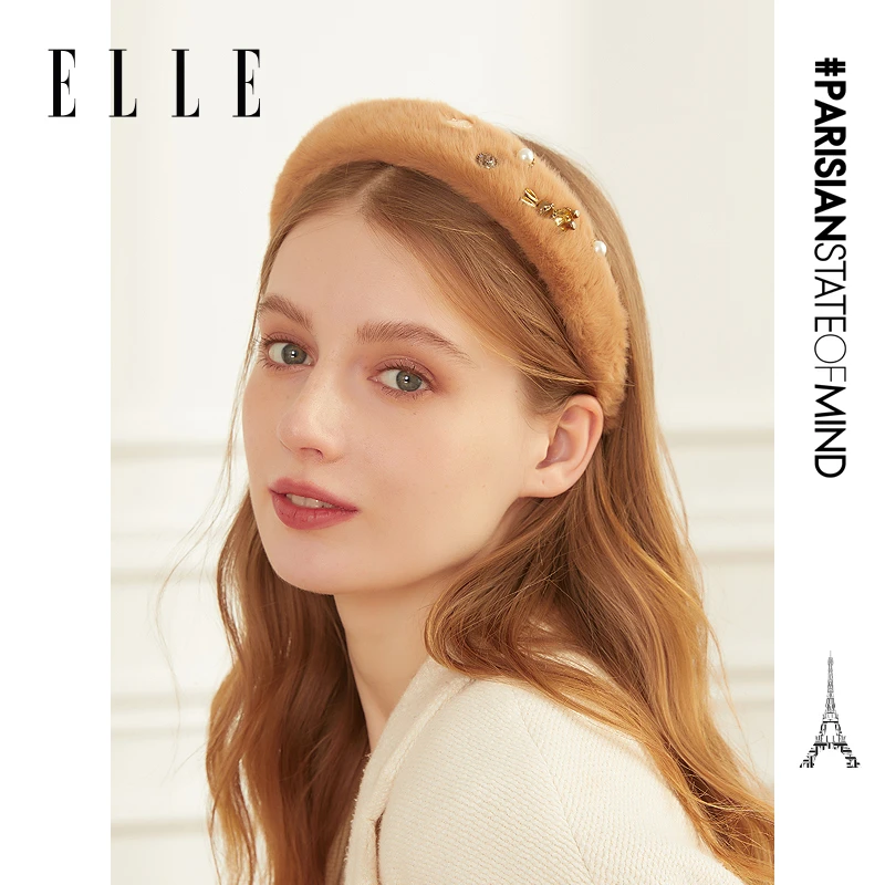 ELLE【专享】金具装饰毛绒洋气百搭33WE91003