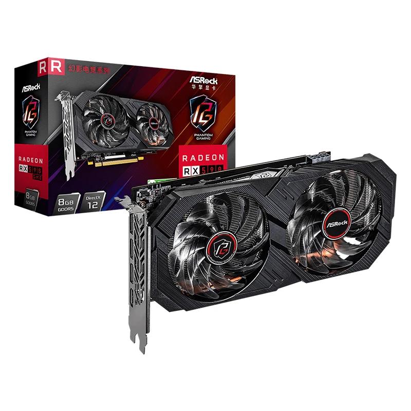 华擎RX 590 GME PGE 8G 游戏/电竞/设计/办公 显卡