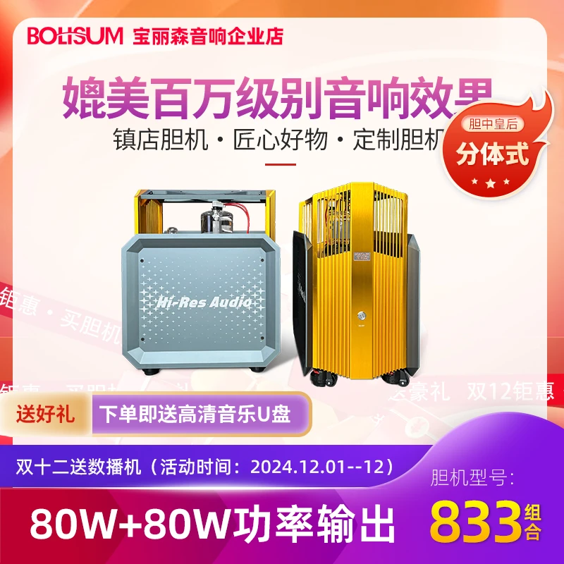 BOLISUM833分体式纯后级单声道胆机HIFI音响媲美百万级电子管功放